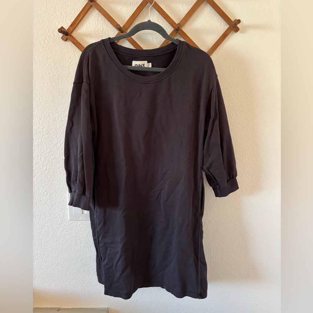 Pact Charcoal Sweatshirt Dress